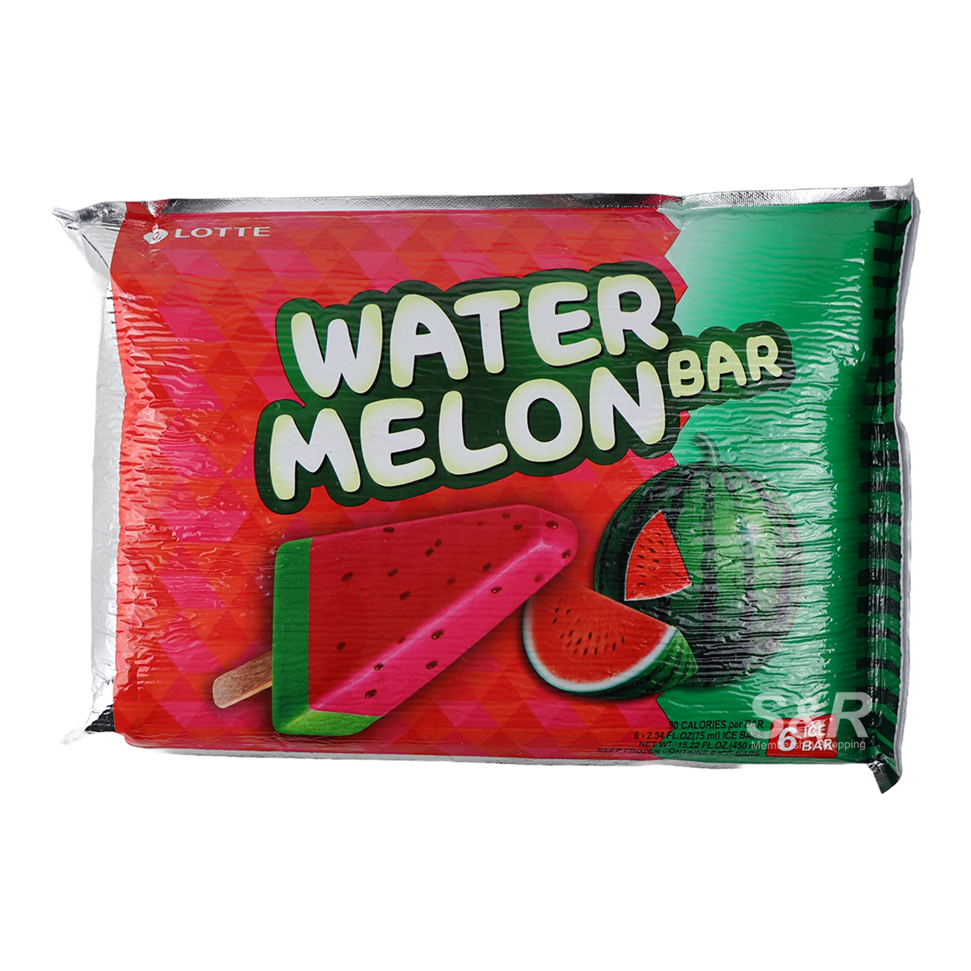 Lotte Watermelon Bar 6pcs Lotte Watermelon Bar 6pcs